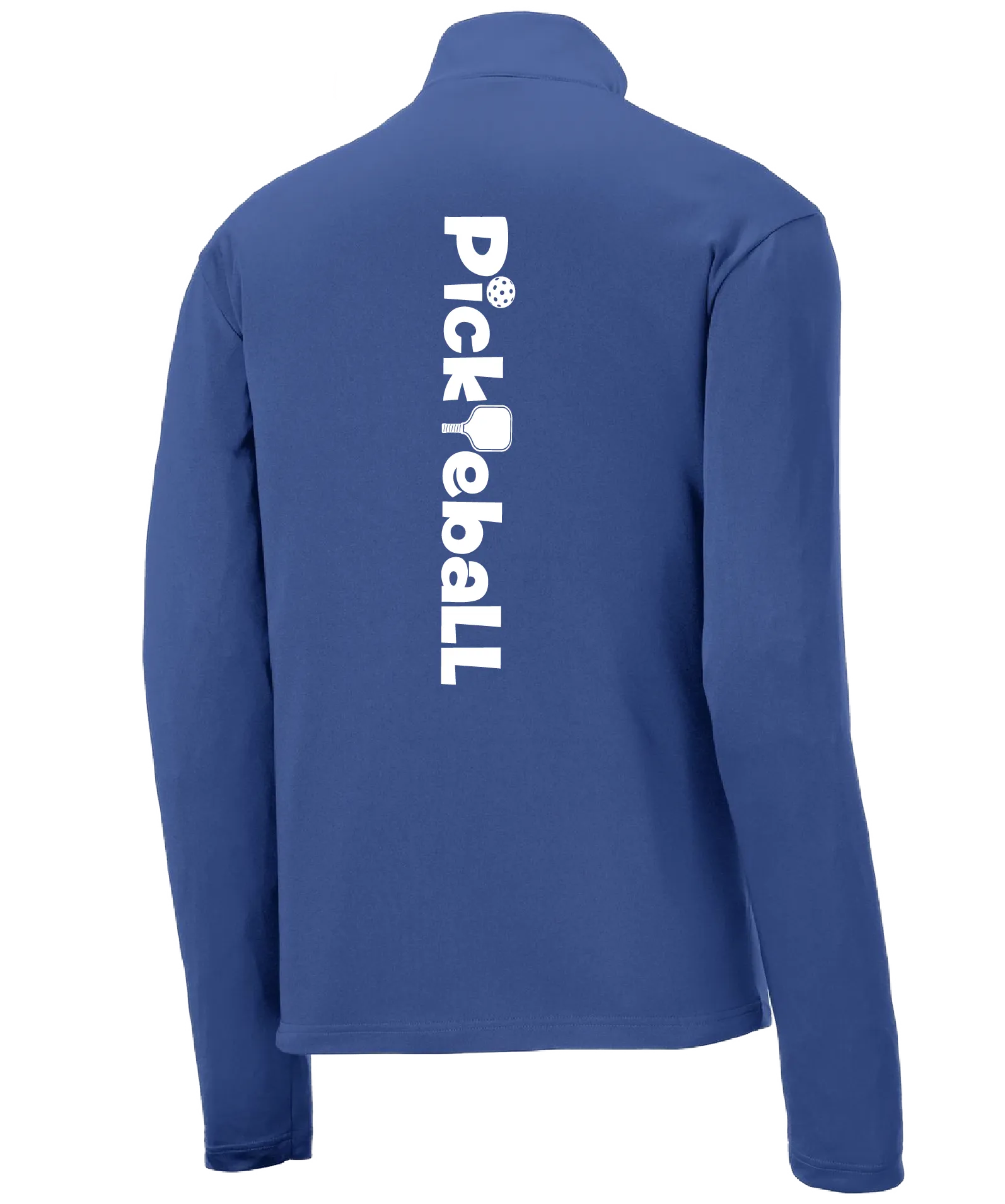 Pickleball (Horizontal) Customizable | Men's 1/4 Zip Long Sleeve Pullover Athletic Shirt | 100% Polyester