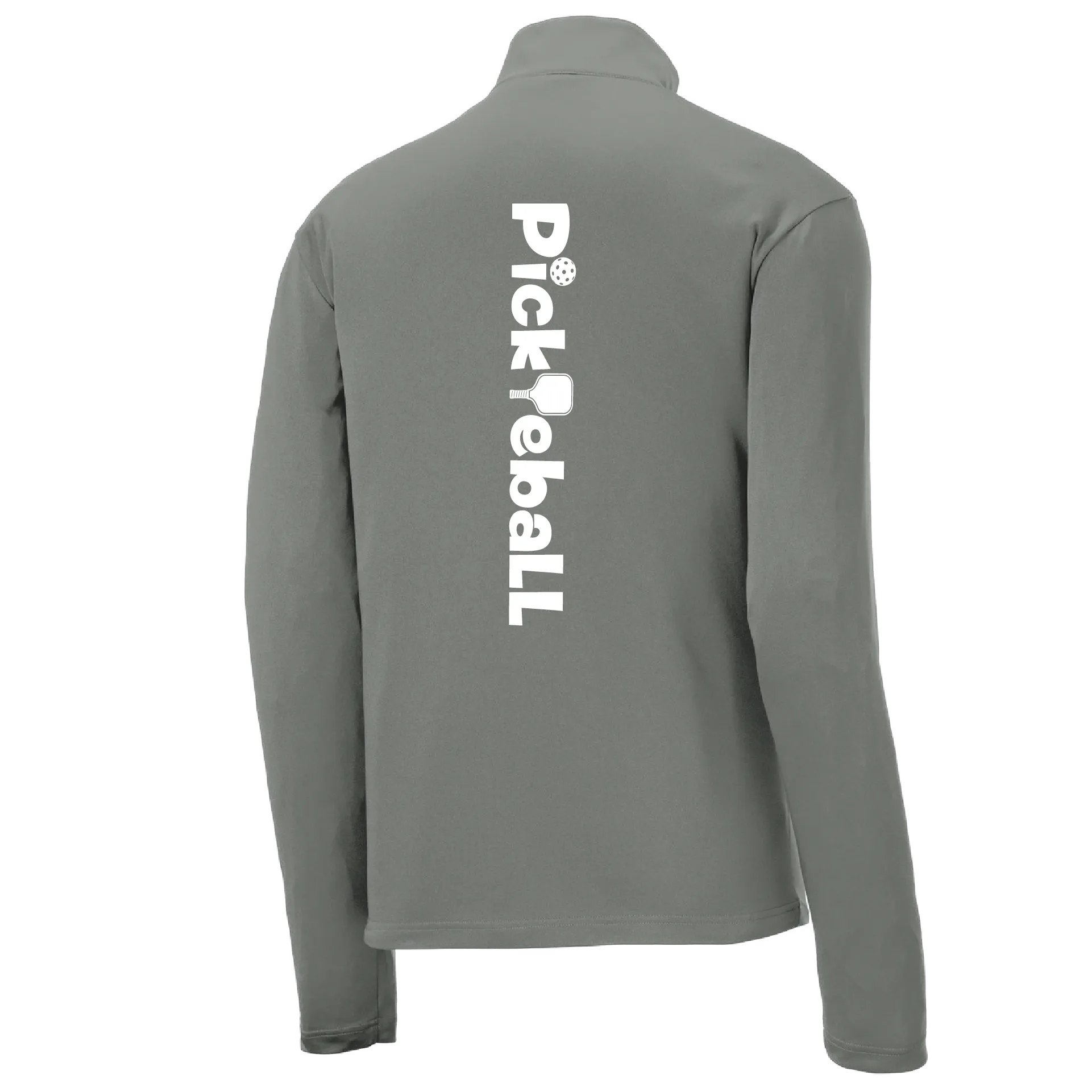 Pickleball (Horizontal) Customizable | Men's 1/4 Zip Long Sleeve Pullover Athletic Shirt | 100% Polyester