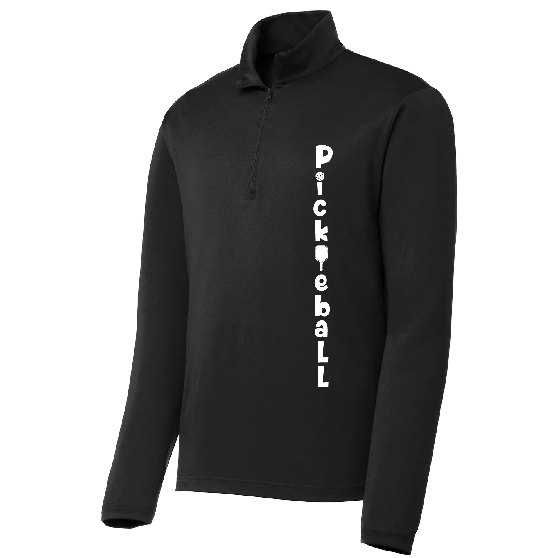 Pickleball (Vertical) Customizable | Men's 1/4 Zip Pullover Athletic Shirt