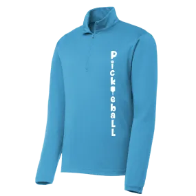 Pickleball (Vertical) Customizable | Men's 1/4 Zip Pullover Athletic Shirt