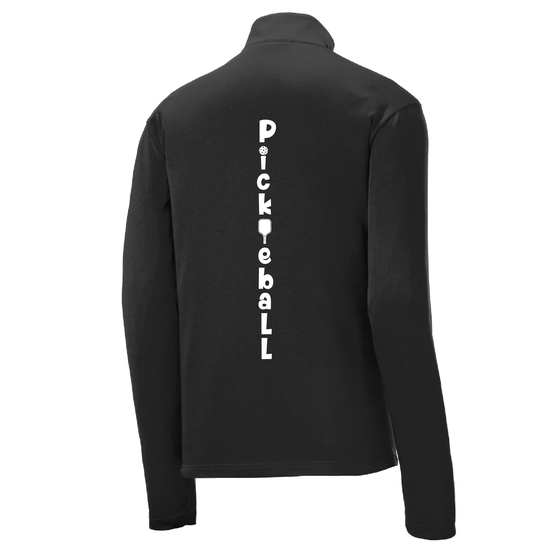 Pickleball (Vertical) Customizable | Men's 1/4 Zip Pullover Athletic Shirt