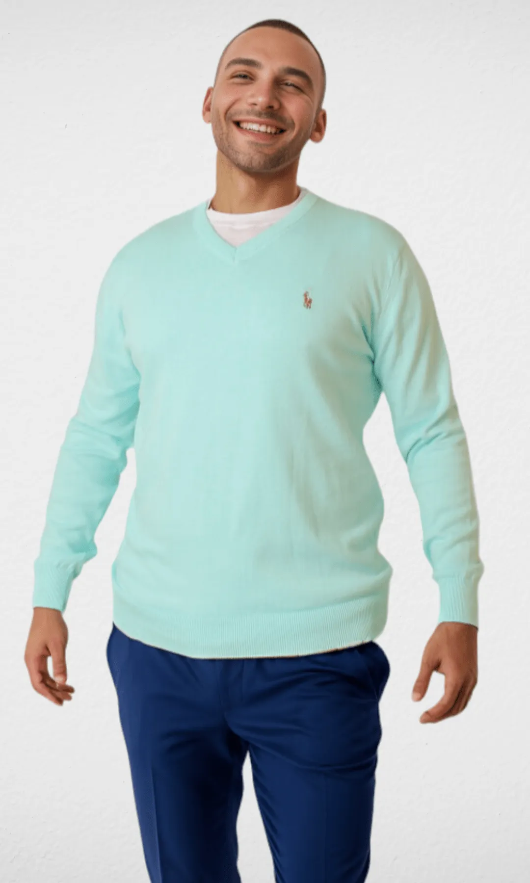 Polo V-Neck Pullover RL - Mint