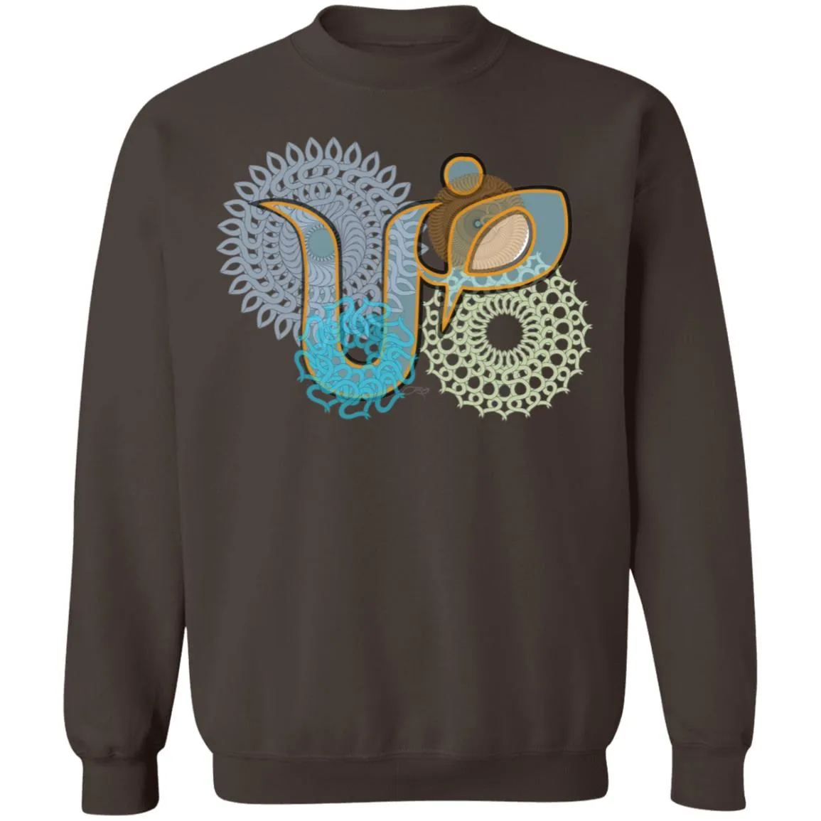 Pullover Sweatshirt with Arabic Initial - 'Ḍād' (ض)