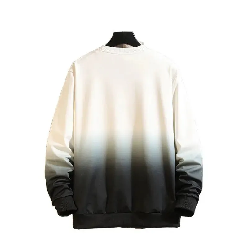 Round Neck Gradient Long-Sleeved Casual Sweatshirt