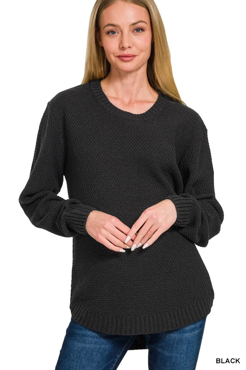 Round Neck Sweater-4 Colors