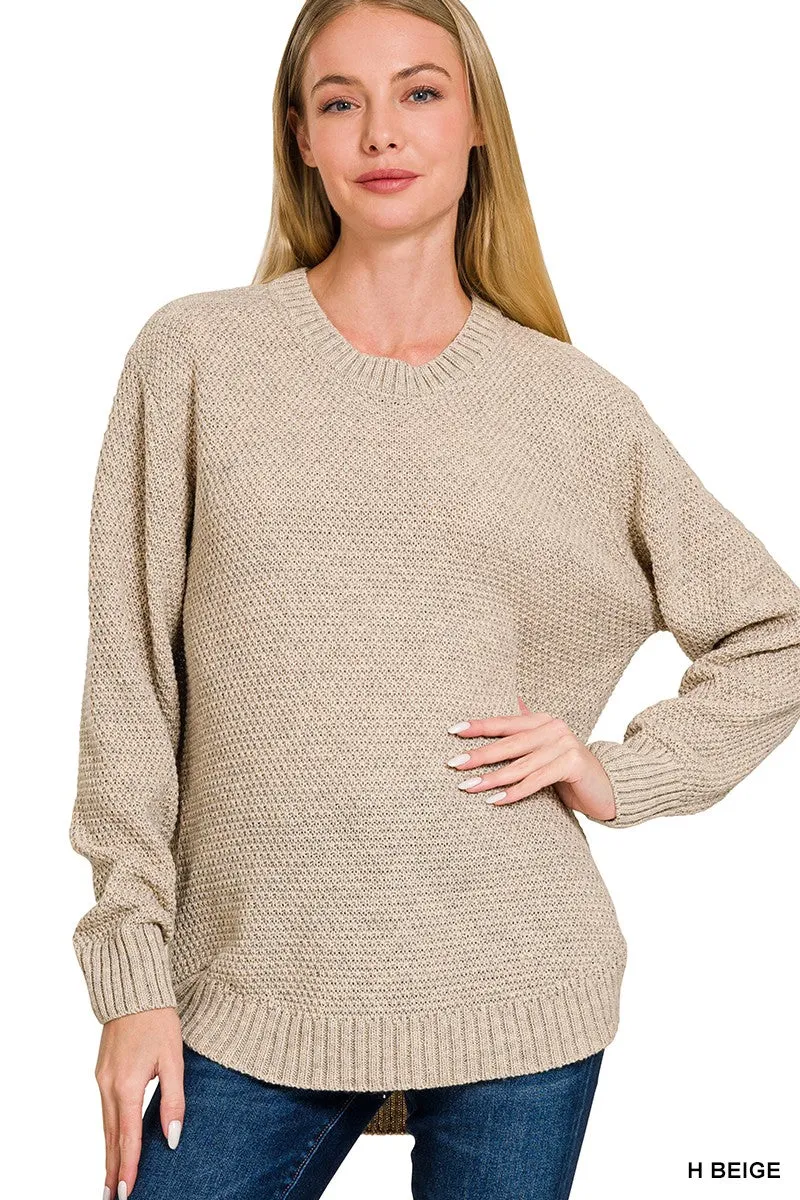 Round Neck Sweater-4 Colors