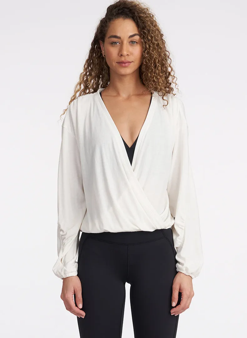 Ruched Surplice Pullover - FINAL SALE