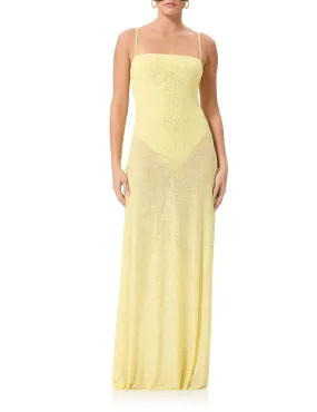 Shea Rhinestone Maxi Dress - Buttercup