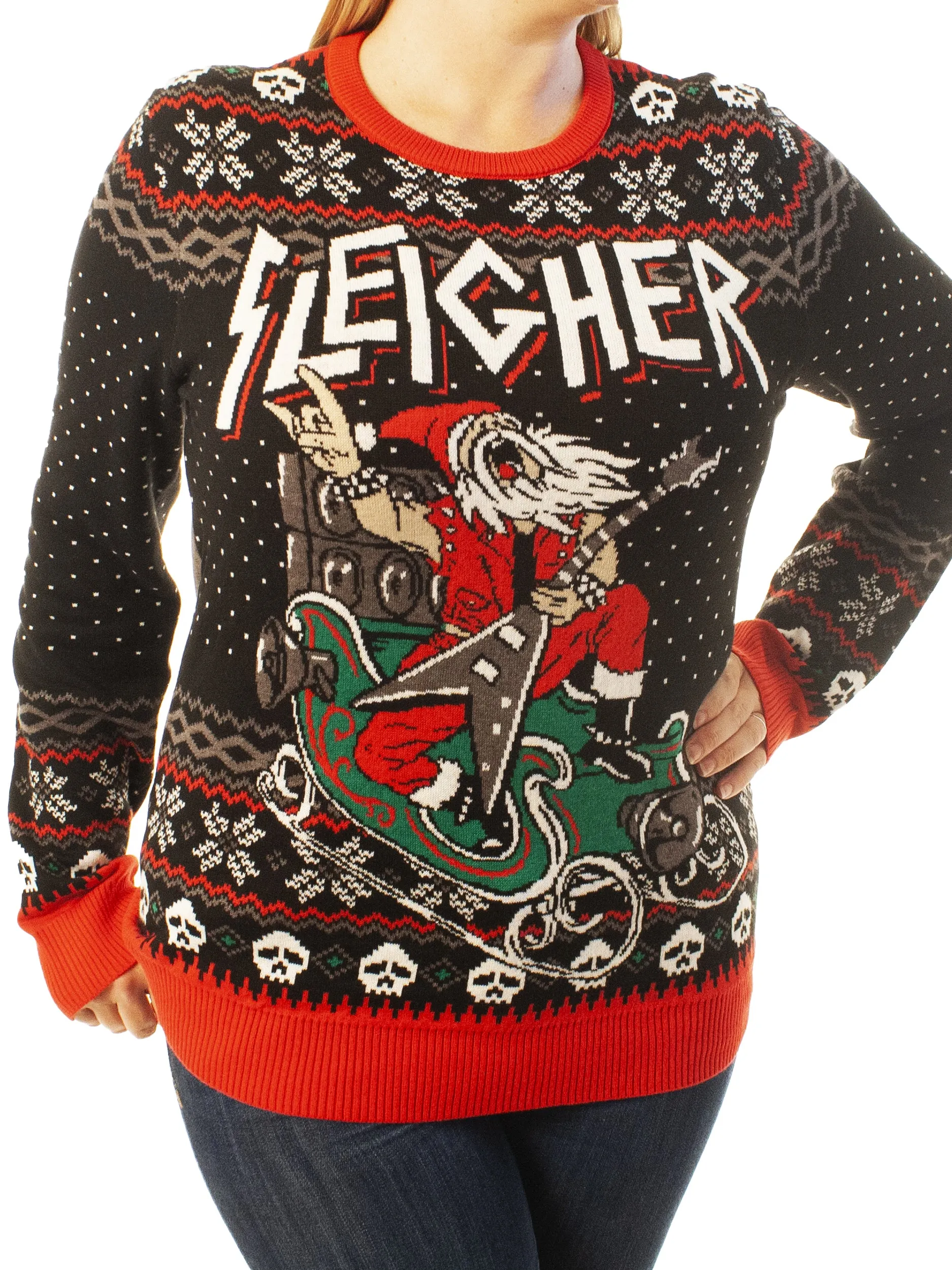 Sleigher Santa | Ugly Christmas Sweater For Men & Women | Unisex Sizing