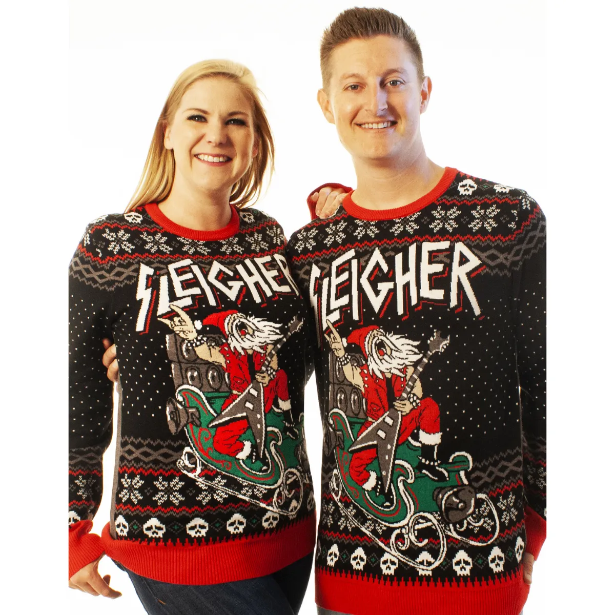 Sleigher Santa | Ugly Christmas Sweater For Men & Women | Unisex Sizing