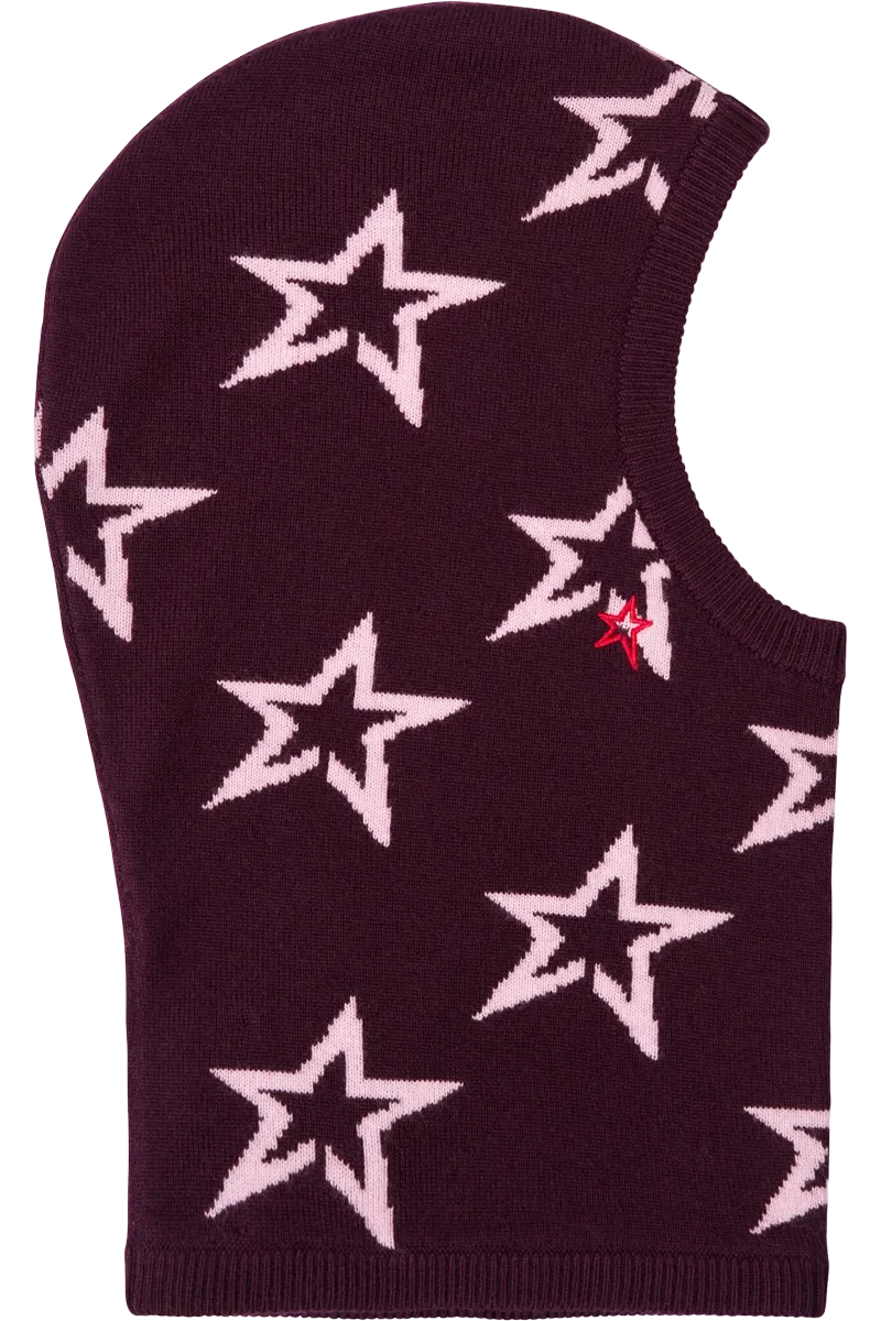 Star Print Wool Balaclava