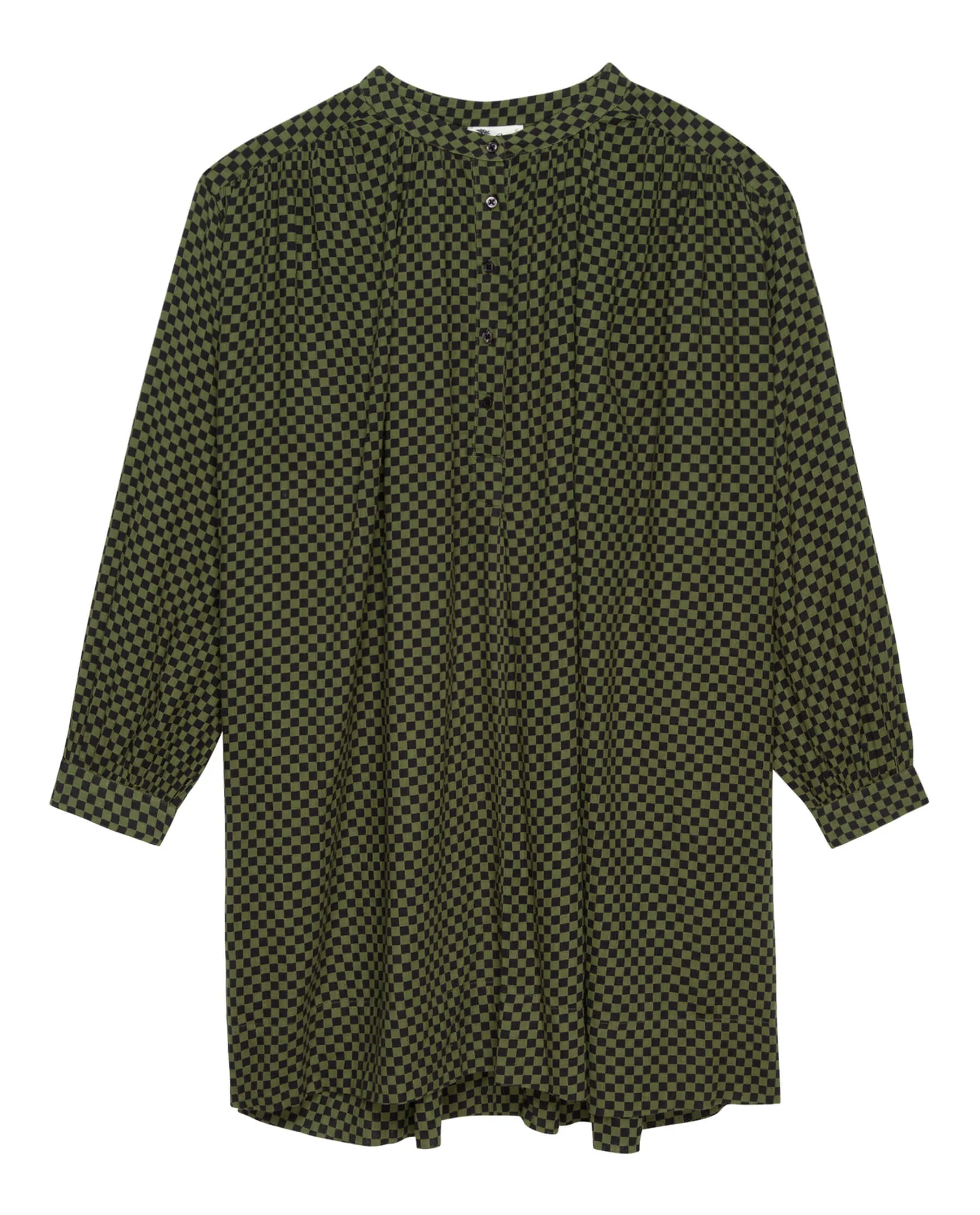 The Cascade Cover-Up Dress. -- Dark Army Check