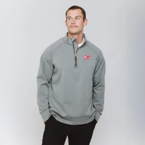 Utah Men's Oxford Zip-Up, Heather Grey