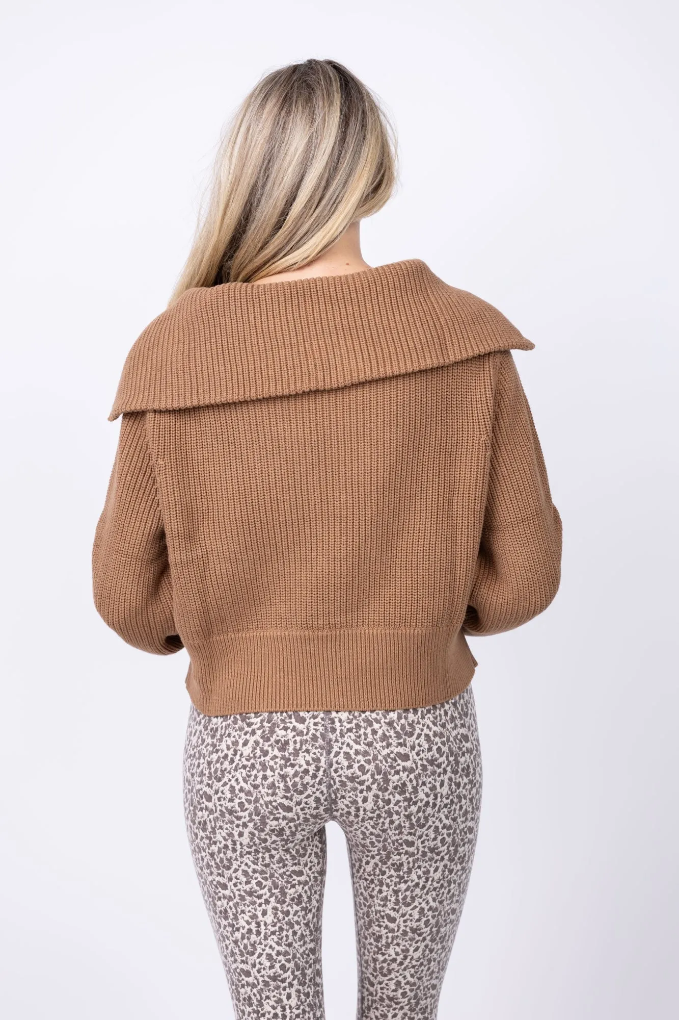 Varley Mentone Knit Pullover in Golden Bronze