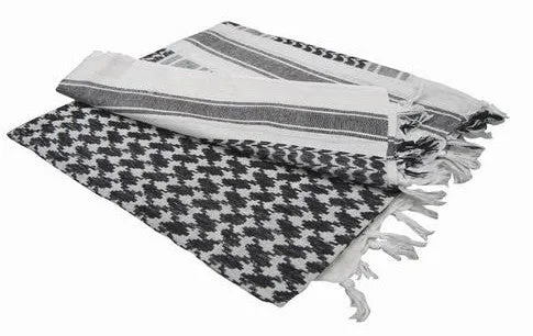 White/Black - Shemagh Tactical Desert Keffiyeh Scarf