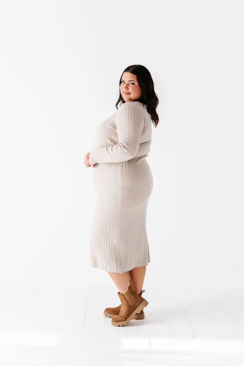 Willow Sweater Dress in Natural