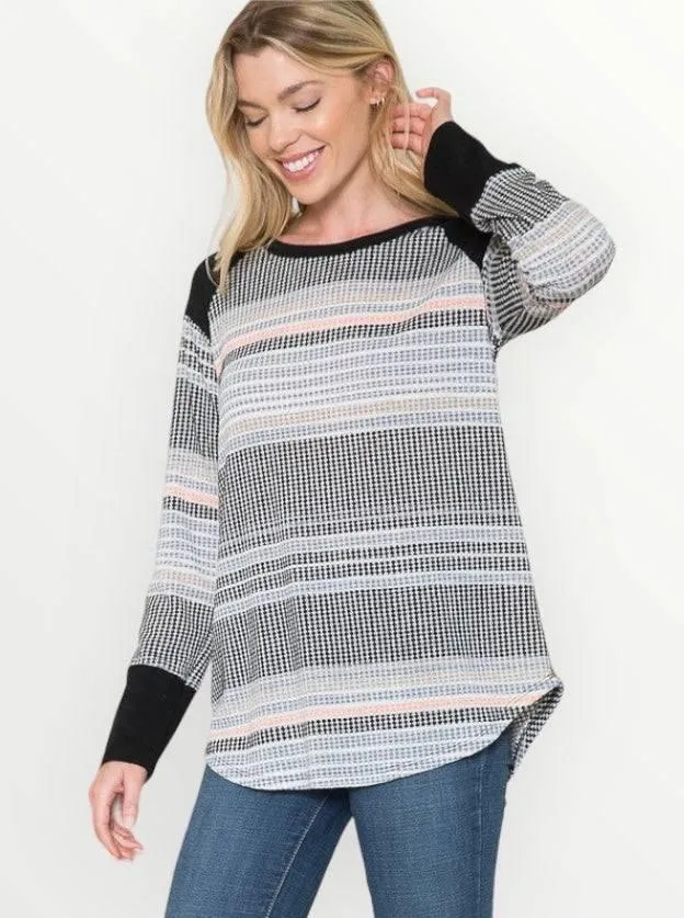 Womens striped lightweight sweater