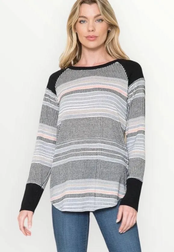 Womens striped lightweight sweater