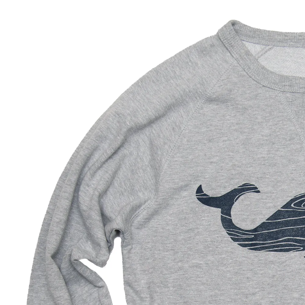 Woodgrain Whale Unisex French Terry Pullover