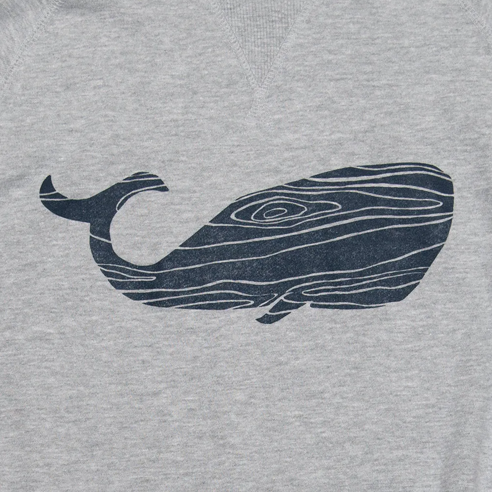 Woodgrain Whale Unisex French Terry Pullover