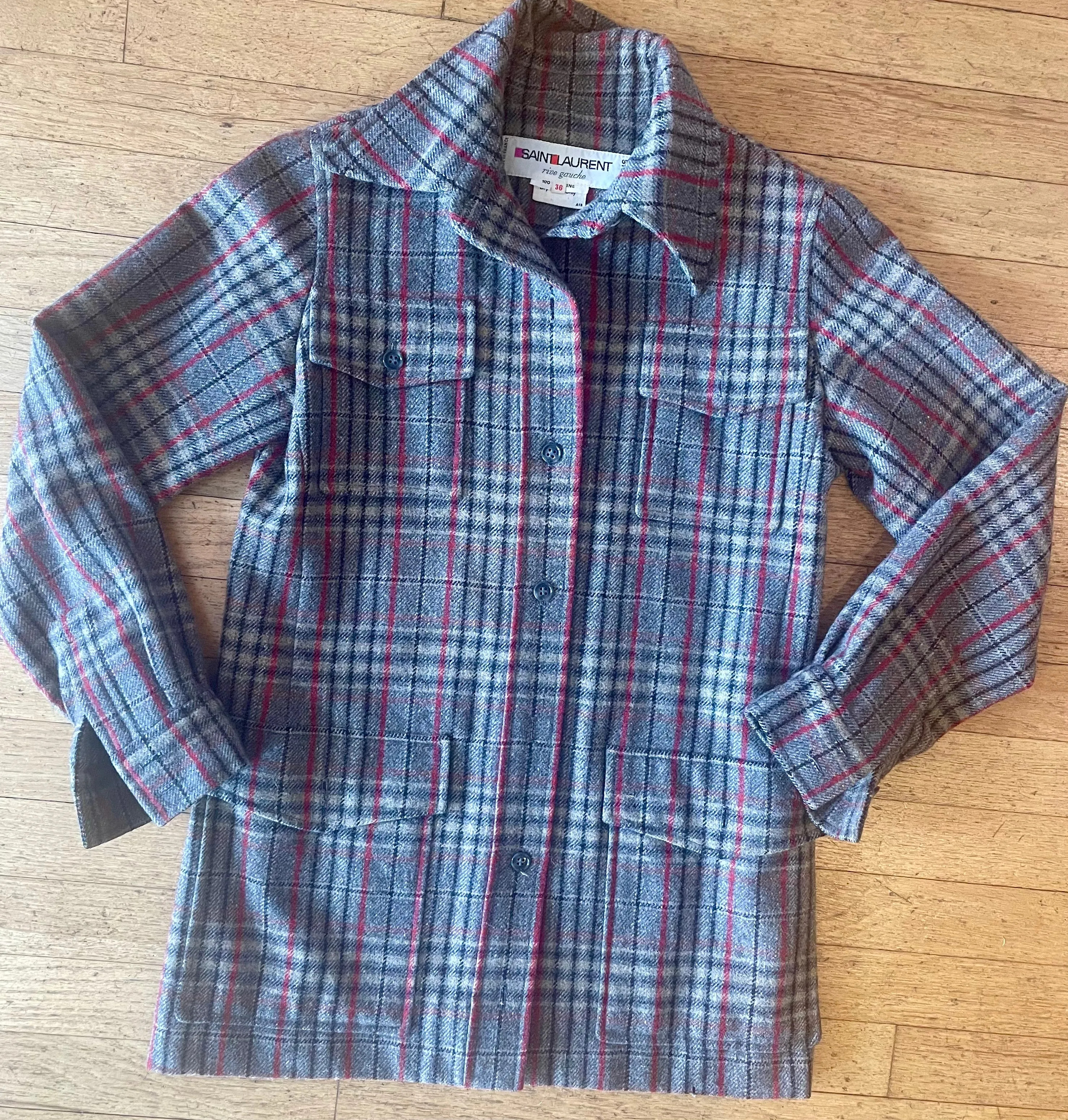 YSL Plaid Wool Shirt